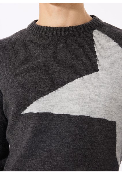 Gmg Fırenze Bisiklet Yaka Regular Fit Antrasit Erkek Kazak ZR24MFW04050 fırsatları