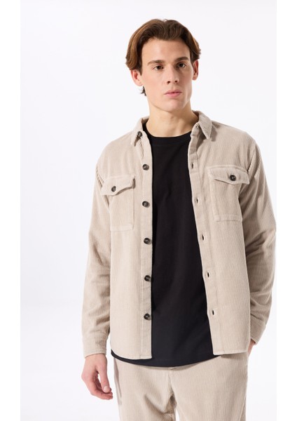 Taş Erkek Regular Fit Gömlek Ceket GU24MFW15003