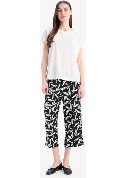 Regular Fit Bisiklet Yaka Basic Düz Kısa Kollu Tişört E0918AX25SP fiyatları