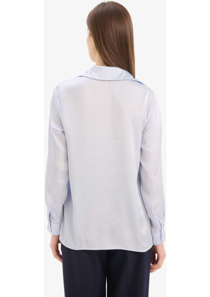 Regular Fit Saten Uzun Kollu Gömlek Z2989AZ25SP