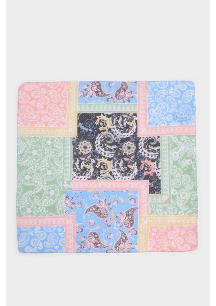 Kadın Desenli Pamuklu Bandana A0671AX25SM