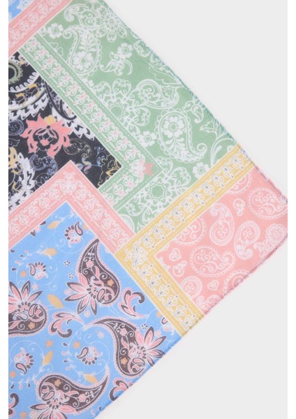Kadın Desenli Pamuklu Bandana A0671AX25SM