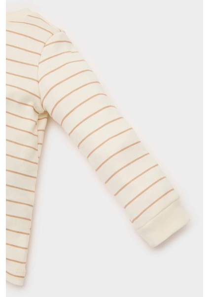 Erkek Bebek Pijama Takımı Dinazor Baskılı Uzun Kollu Üst Beli Lastikli Uzun Alt E6936A525SP