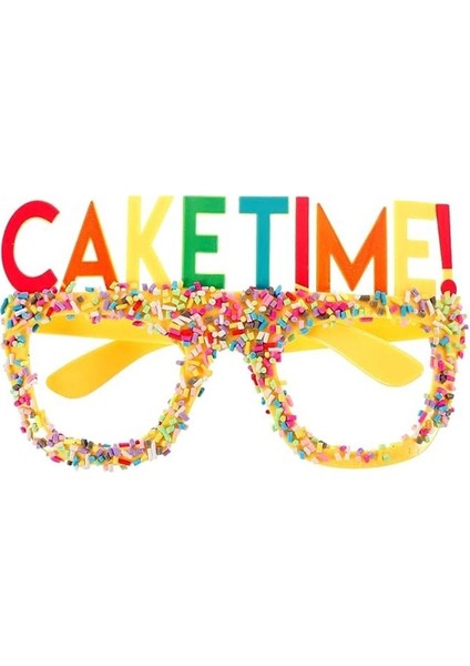 Eğlenceli Parti Gözlüğü Cake Tıme Sarı