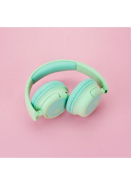 Güvenli Ses Sınırlı 60 Saat Oynatma Süreli Bluetooth Çocuk Kulaklığı Yeşil fiyatları