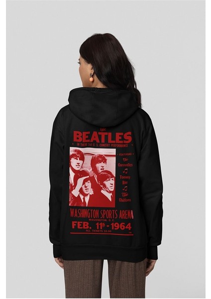 The Beatles Müzik Grubu Baskılı Oversize 1964 Hoodie