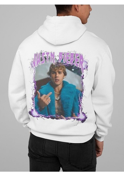 Tasarım Justin Bieber Baskılı Oversize Şarkıcı Hoodie modelleri