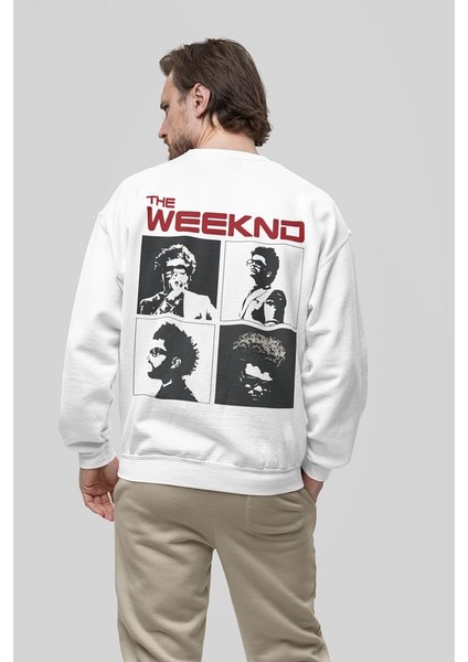 The Weeknd Tasarım Baskılı Oversize Rapper Şarkıcı Sweatshirt modelleri