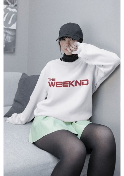 The Weeknd Tasarım Baskılı Oversize Rapper Şarkıcı Sweatshirt fırsatları