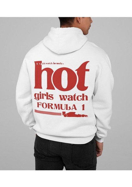 Hot Girls Watch Formula 1 Yazılı Oversize Tasarım Hoodie