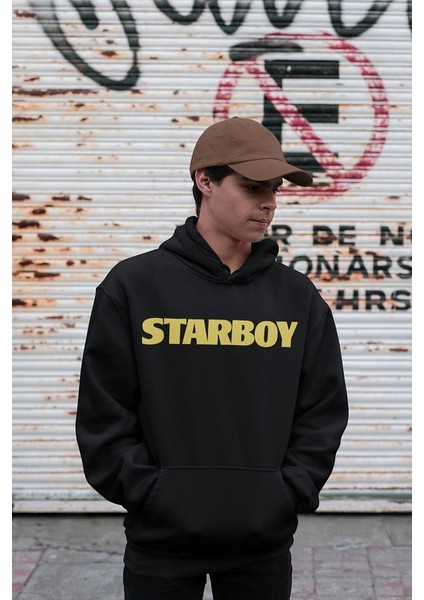 The Weeknd Starboy Baskılı Oversize Rapper Hoodie