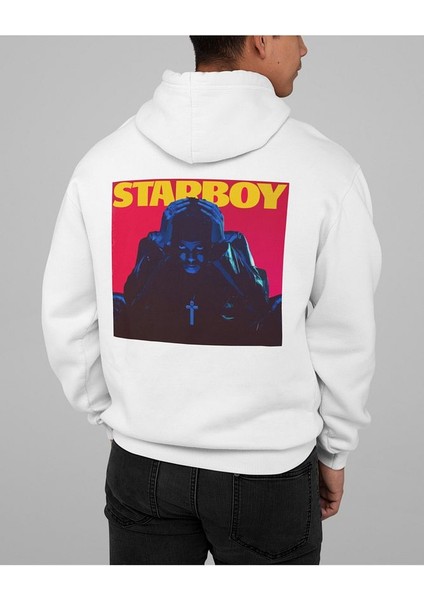 The Weeknd Baskılı Oversize Tasarım Şarkıcı Starboy Hoodie
