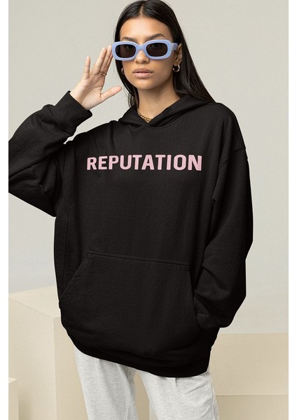 Taylor Swift Reputation Baskılı Oversize Şarkıcı Hoodie