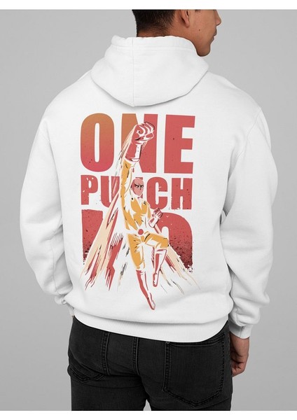 One Punch Man Baskılı Oversize Anime Hoodie