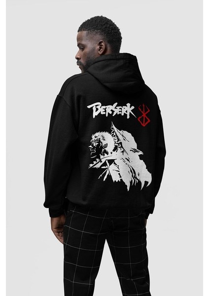 Berserk Baskılı Oversize Anime Dizi Hoodie