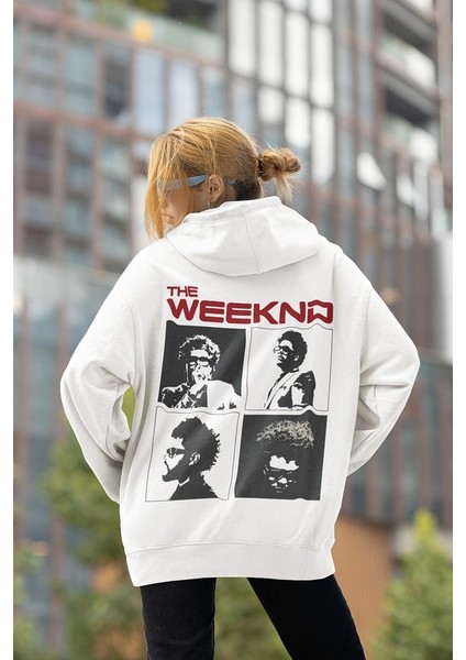 Tasarım The Weeknd Baskılı Oversize Rapper Şarkıcı Hoodie