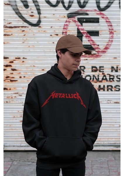 Metallica Baskılı Oversize Müzik Grubu Rock Metal Hoodie