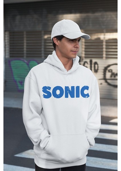 Sonic Baskılı Oversize Çizgi Film Hoodie fiyatları