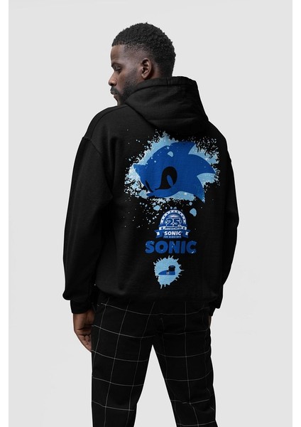 Sonic Baskılı Oversize Çizgi Film Hoodie indirimleri