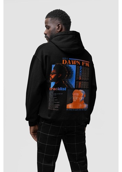 Tasarım The Weeknd 103.5 Dawn Fm Yazılı Oversize Rapper Hoodie modelleri