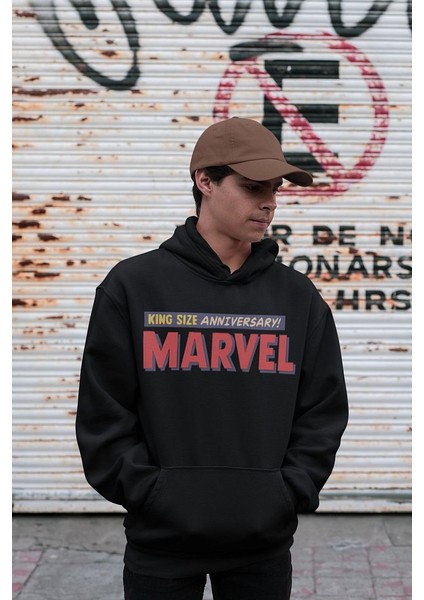 Tasarım Dergi Kapağı Avengers Baskılı Oversize Marvel Hoodie fiyatları