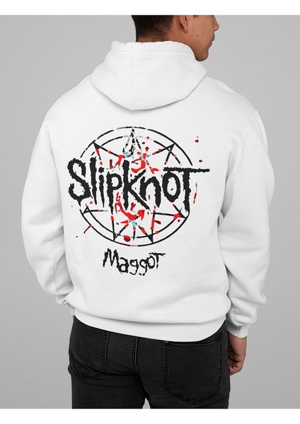 Slipknot Maggot Yazılı Oversize Müzik Grubu Rock Metal Hoodie
