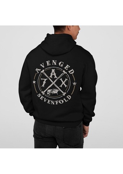 Avenged Sevenfold Baskılı Oversize Müzik Grubu Rock Metal Hoodie indirimleri