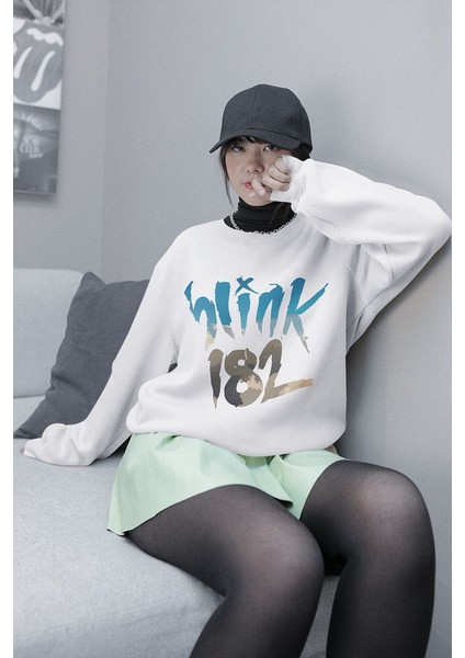 BLINK-182 Rock Metal Baskılı Oversize Müzik Grubu Sweatshirt fırsatları