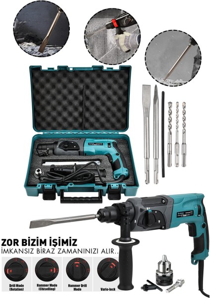 850W Darbeli Metal Şanzıman Kırıcı Delici Hilti Matkap