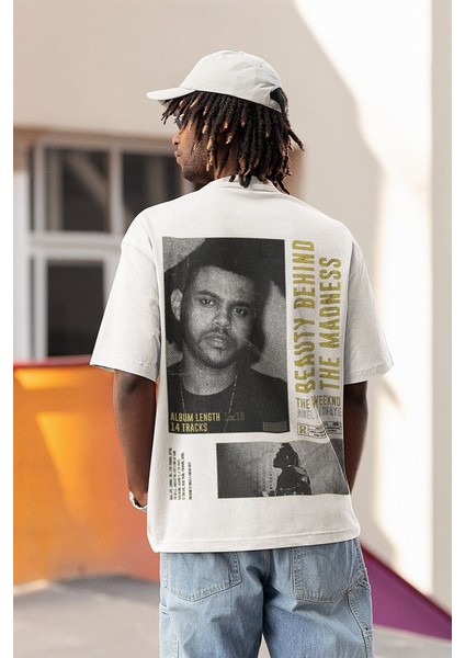 Tasarım The Weeknd Baskılı Unisex Oversize Rapper Tişört