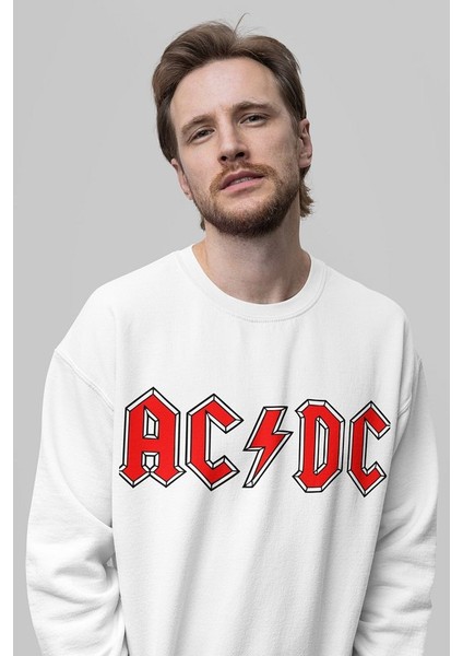 Tasarım Ac Dc Müzik Grubu Baskılı Oversize Sweatshirt fiyatları