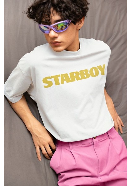 Tasarım The Weeknd Starboy Albüm Baskılı Unisex Oversize Rapper Tişört