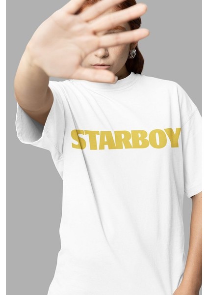 Tasarım The Weeknd Starboy Albüm Baskılı Unisex Oversize Rapper Tişört
