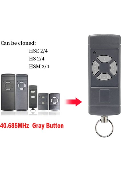 Hse2-40 Hs4-40 Hsm4-40 Için 2'li Garaj Kapısı Uzaktan Kumandası (Yurt Dışından)