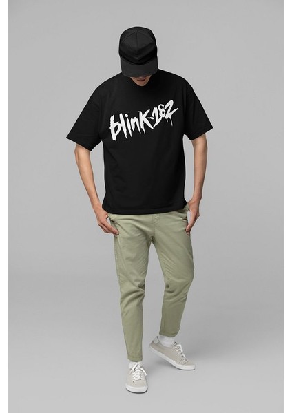 BLINK-182 Yazılı Unisex Oversize Müzik Grubu Tişört fiyatları