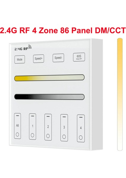 2.4g Rf 4 Bölge 86 Panel Cct Akıllı LED Kontrol Cihazı Çift Renk (Yurt Dışından) fiyatları
