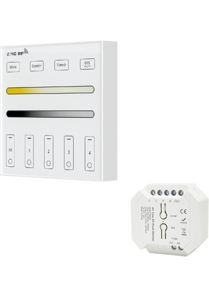 2.4g Rf 4 Bölge 86 Panel Cct Akıllı LED Kontrol Cihazı Çift Renk (Yurt Dışından) modelleri