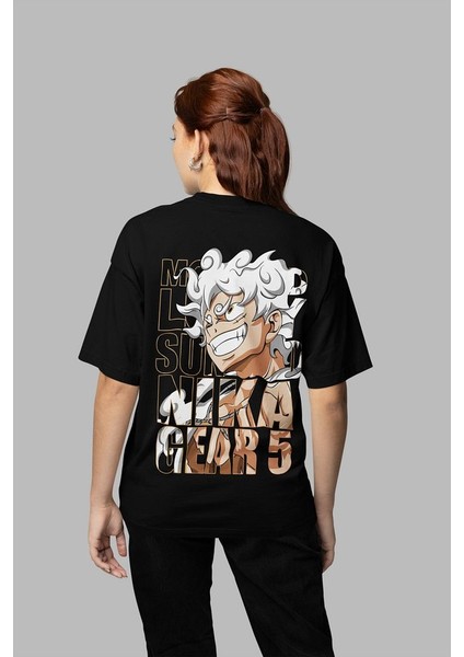 Monkey D. Luffy Nika Gear 5 Baskılı Unisex Oversize Anime Karakter Tişört