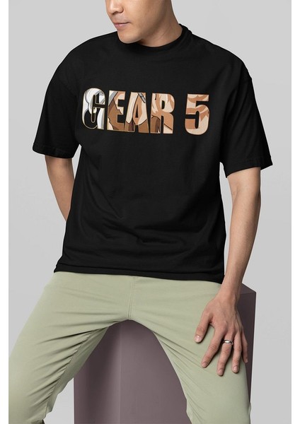 Monkey D. Luffy Nika Gear 5 Baskılı Unisex Oversize Anime Karakter Tişört