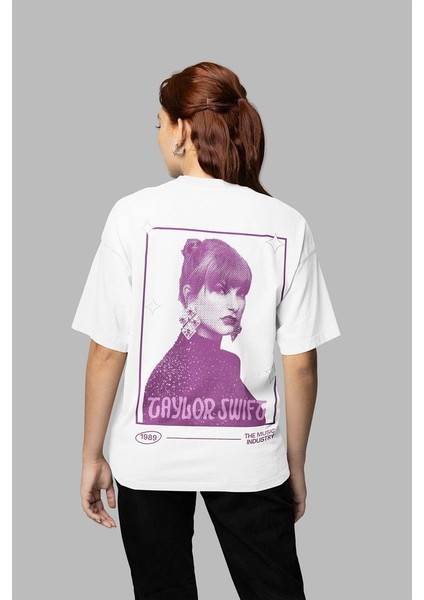 1989 Taylor Swift Baskılı Unisex Oversize Şarkıcı Tişört