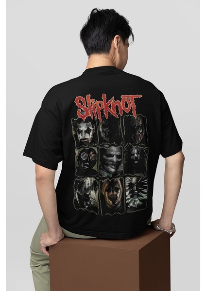 Slipknot Baskılı Unisex Oversize Tişört