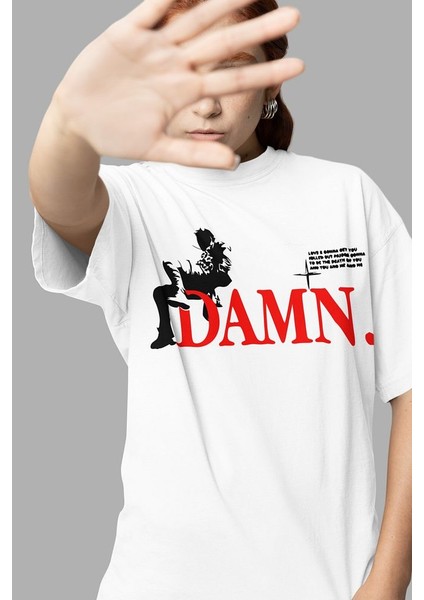 Kendrick Lamar Damn Yazılı Unisex Oversize Rapper Tişört fırsatları