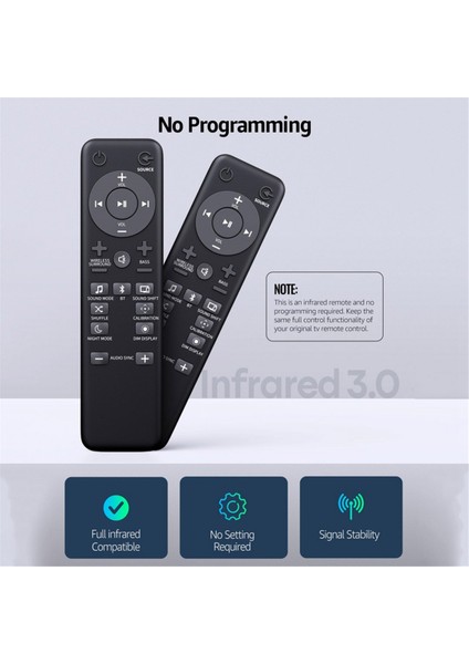 Soundbar 2.1 Hoparlör Sistemi Için Uzaktan Kumanda JBLBAR51BLKAM 2 Adet (Yurt Dışından)