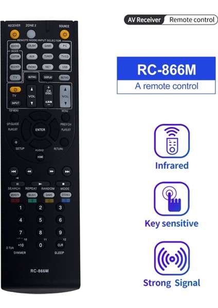 RC-866M Uzaktan Kumanda Av Alıcısı RC866M TX-NR626 Için Değiştirilebilir (Yurt Dışından)