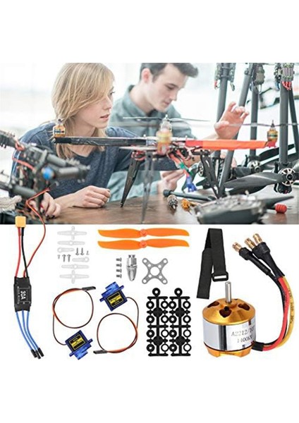 2212 1400KV MOTOR+8060 PERVANE+SG90 SERVO+30A Esc Rc Quadcopter Için (Yurt Dışından)