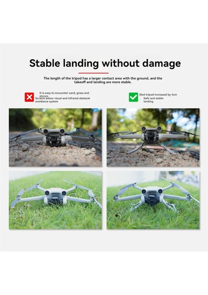 Mini 3 Pro Genişletici Yükseklik Ayakları Için Katlanır Iniş Takımı (Yurt Dışından)
