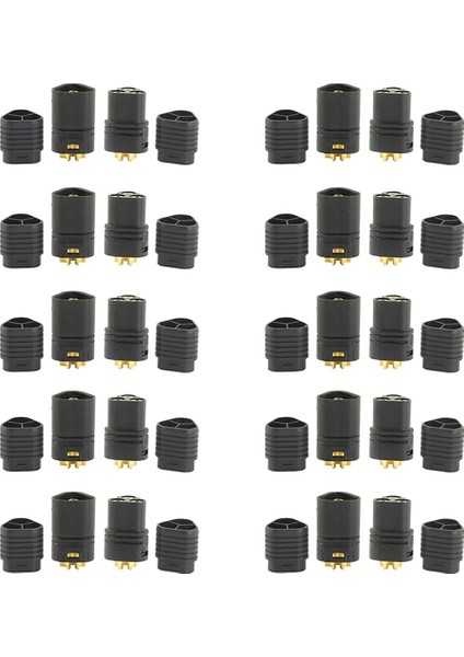 10 Çift MT60 Motor 3 Kutuplu Konnektör Fişi Erkek ve Dişi Rc Için (Yurt Dışından)