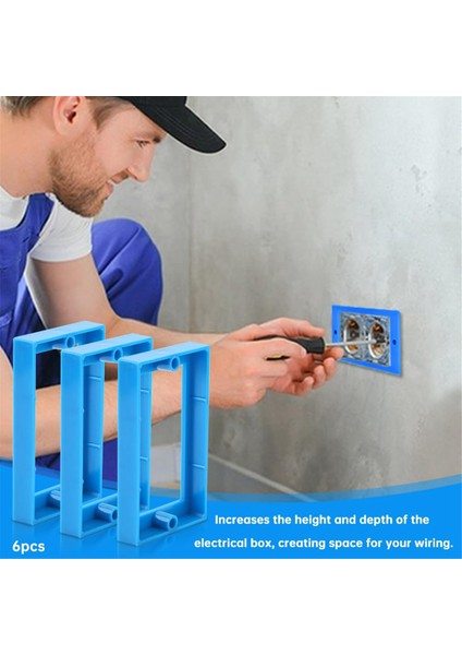 6 Adet 12 Inç Tek Çeteli Priz Çıkış Kutusu Genişleticileri (Yurt Dışından) fırsatları