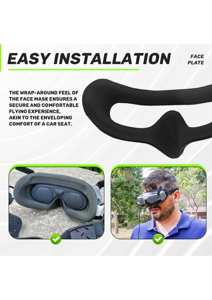 Avata 2 Goggles 3 Black Için Yüz Plakası Değiştirme Kiti (Yurt Dışından)