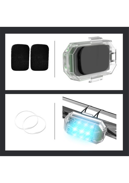 4 Adet Uçak Strobe Lambası Mikro-Usb Şarj M3 Dönüş Sinyali Göstergesi (Yurt Dışından)